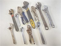 Locking pliers and adjustable wrenches