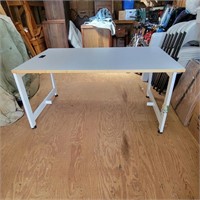 Table - wood top with metal frame 60"Wx29"Tx36"D