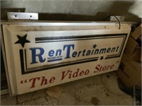 Vintage Rentertainment Advertising Sign