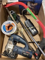 Box of assorted tool related items