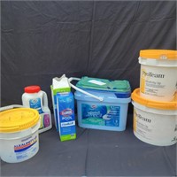 Group of Pool Chemicals (all used - various