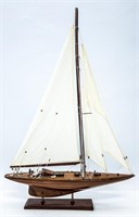 VINTAGE TEAK MODEL SHIP