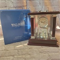 Wallace Silversmith Wood Mantle Clock