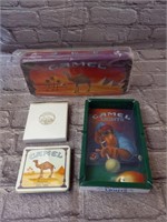 2 Camel Tins + Camel Lights Ashtray