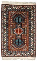 PERSIAN STYLE HAND KNOTTED WOOL RUG
