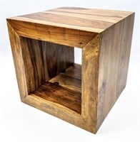 CONTEMPORARY RUBBERWOOD? SIDE TABLE