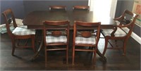Duncan Phyfe Style Table and Six Chairs