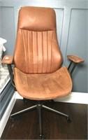 Brown Leather Look Office Chair