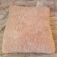 Fuzzy Pink Throw Pillow - New