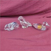 3 Crystal Princess House Pets - Parrot, Duck and
