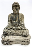 CONCRETE STATUE OF A SEATED BUDDHA