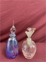 2 glass Perfume bottles