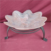 Decorative Glass bowl on stand