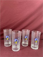 4 tall plastic cups Morton Salt girl