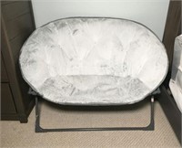 Metal Frame Chair with Furry Cover