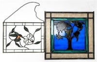 (2) STAINED GLASS PANELS