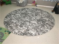 Ruggable Round Patterned Mat/Thin Rug