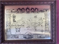 Limited edition metal 1975 1/1500 map of North