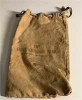 Old First National Bank Money Bag