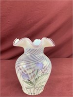 Fenton Handpainted vase by M Young