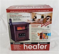 New Comfort Zone Digital Quartz Infrared Heater