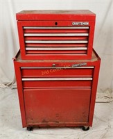 Craftsman 2 Tier Rolling Tool Box & Contents