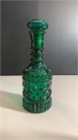 Emerald Green Jim Beam Glass Decanter with Cork
