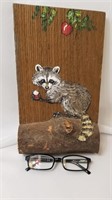 Country Raccoon Plaque