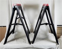 Pair Of Central Machinery Foldable Sawhorses