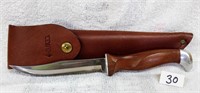 Cutco 1069 hunting knife w/leather sheath