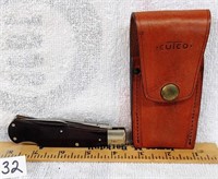 Cutco 1882 lock blade w/leather sheath