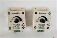 Pair Of Dimmer Switches D C 12-24v 8a