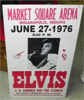 Repro Cardstock Elvis 1976 Indiana Concert Poster