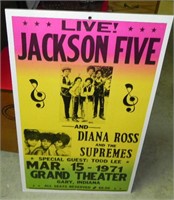 Repro Cardstock 1971 Live! Jackson Five Poster