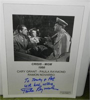 Crisis Movie Photo Copy, Signed Paula Raymond