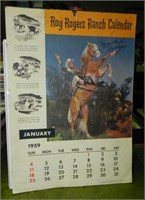 1959 Roy Rogers Ranch Calendar, Flip Style