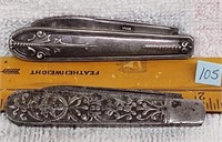 2 metal knives (1 Germany)