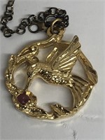 Hummingbird charm necklace