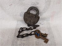 Wilson & Bohannan , Marion Ohio brass lock w/key