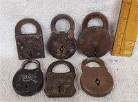 6 old locks no keys