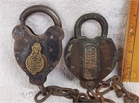 2 old locks no keys