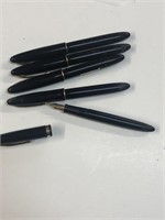 5- Schaeffer pens with 14 karat gold nibs