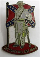 The South Will Rise Again Confederate Pin