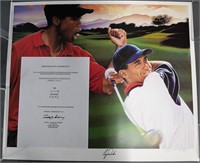 Tiger Woods Signed/ Autographed Lithograph Print