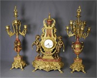 Imperial Franz Hermle Brevettato Figural Clock