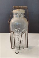 Vintage Ball jar in holder
