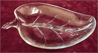 Leaf Shaped Glass Bowl