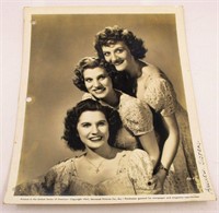 1941 Andrews Sisters Publicity Photograph
