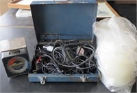 Box Of Audio Cords , Plastic Cd Cases Etc