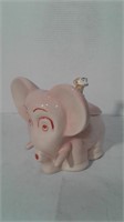 Rare Pink Brush Elephant Cookie Jar